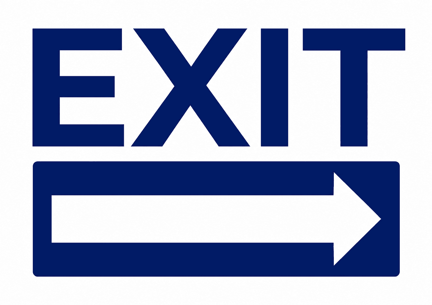 Exit Directional Signage Poster