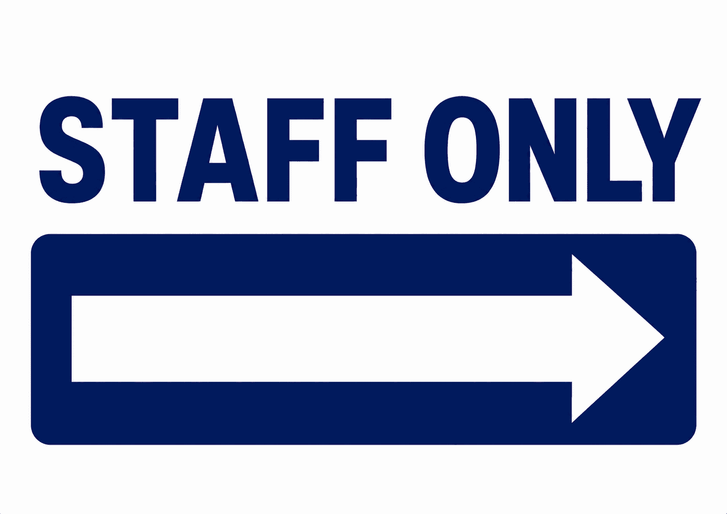 Restricted Staff Only Signage Poster